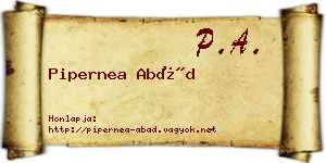 Pipernea Abád névjegykártya